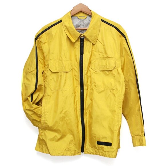 Vintage HUGO BOSS Sport 90s BOXER Jacket Yellow Black Lightweight - Picture 2 of 16